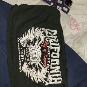 Black Graphic Tee with California Print